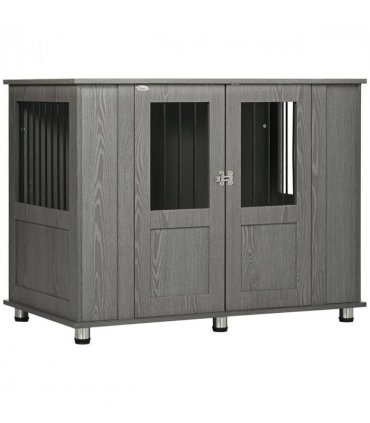 Dog Crate Kennel Cage for Extra Large Dog, Indoor End Table, Grey