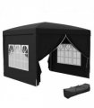 3mx3m Pop Up Gazebo Party Tent Canopy Marquee with Storage Bag Black