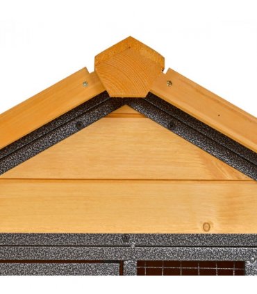 Rabbit Hutch Wood-metal Light Yellow 122L x63W x92H cm Outdoor Pet House