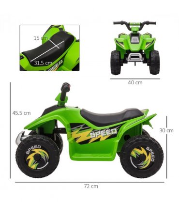 6V Kids Electric Ride on Car with Big Wheels 18-36 Months Toddlers Green