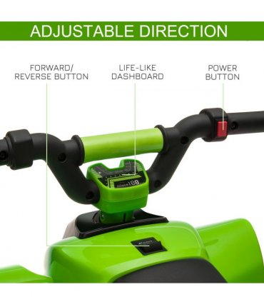 6V Kids Electric Ride on Car with Big Wheels 18-36 Months Toddlers Green