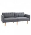 Two Seater Sofa Bed w/ Adjustable Backrest for Living Room, Guest Room