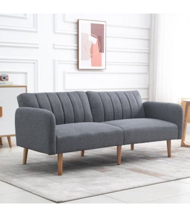 Two Seater Sofa Bed w/ Adjustable Backrest for Living Room, Guest Room