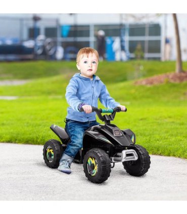 6V Kids Electric Ride on Car with Big Wheels 18-36 Months Toddlers Black