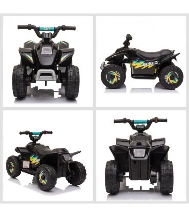 6V Kids Electric Ride on Car with Big Wheels 18-36 Months Toddlers Black