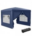 Gazebo Pop Up Party Tent Canopy Marquee Blue Oxford Cloth 2.95m x 2.95m