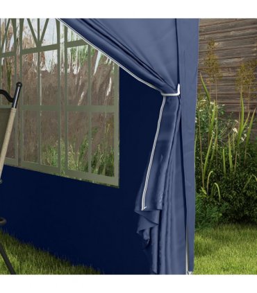 Gazebo Pop Up Party Tent Canopy Marquee Blue Oxford Cloth 2.95m x 2.95m