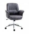 Swivel Computer Office Chair Mid Back Desk Chair for Home, Deep Grey