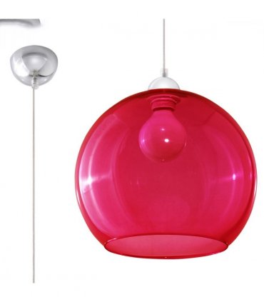 Pendant lamp steel, glass Ball minimalistic Design E27