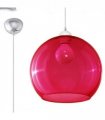 Pendant lamp steel, glass Ball minimalistic Design E27