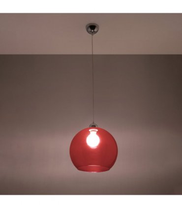 Pendant lamp steel, glass Ball minimalistic Design E27
