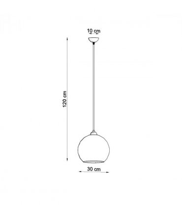 Pendant lamp steel, glass Ball minimalistic Design E27
