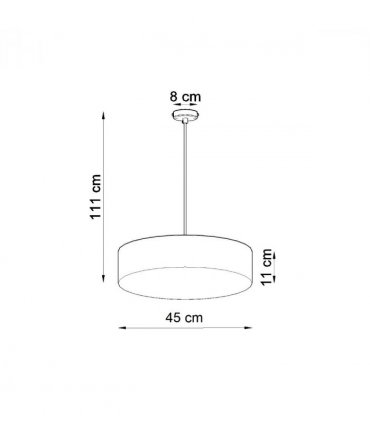 Pendant lamp PVC Arena minimalistic Design E27