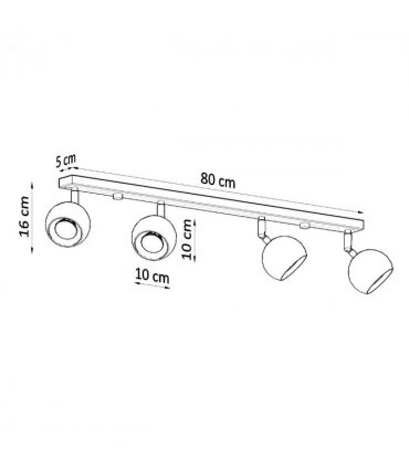 Ceiling lamp steel Oculare modern Design GU10