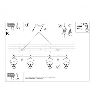 Ceiling lamp steel Oculare modern Design GU10