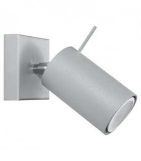 Wall lamp steel Ring modern Design   GU10  steel   gray 8/16/8 cm