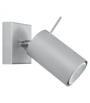 Wall lamp steel Ring modern Design   GU10  steel   gray 8/16/8 cm