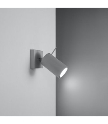 Wall lamp steel Ring modern Design   GU10  steel   gray 8/16/8 cm