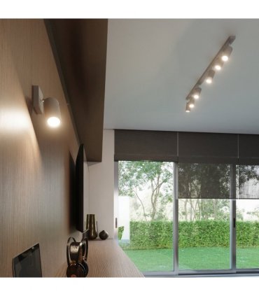 Wall lamp steel Ring modern Design   GU10  steel   gray 8/16/8 cm