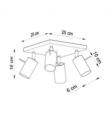 Ceiling lamp steel Ring modern Design GU10