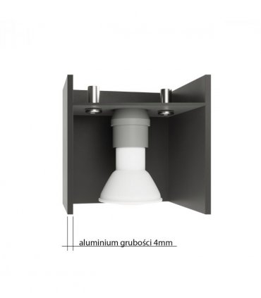 Ceiling lamp aluminum Quad modern Design G9 10/10/10 cm anthracite