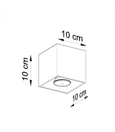 Ceiling lamp aluminum Quad modern Design G9 10/10/10 cm anthracite