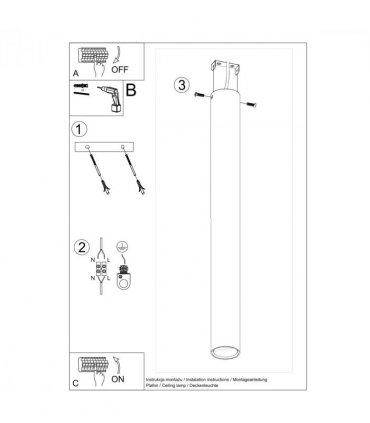 Ceiling lamp steel Lagos modern Design GU10