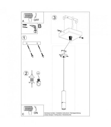 Pendant lamp steel Loopez modern Design GU10