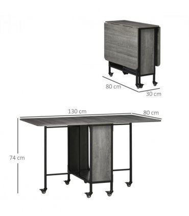 Mobile Drop Leaf Table Folding Kitchen Table Extendable Dining Table
