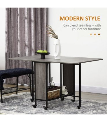 Mobile Drop Leaf Table Folding Kitchen Table Extendable Dining Table