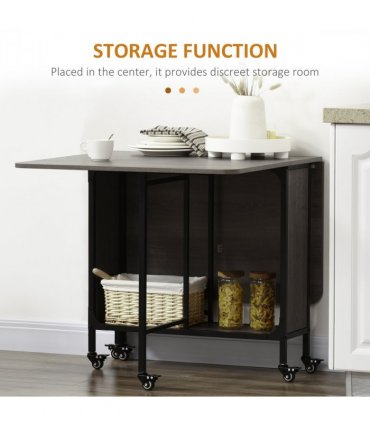 Mobile Drop Leaf Table Folding Kitchen Table Extendable Dining Table