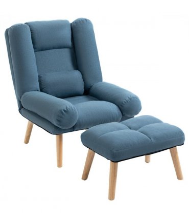 Recliner with Ottoman 3-Position Adjustable Reclining Lounger Sofa Chair
