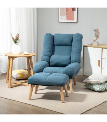 Recliner with Ottoman 3-Position Adjustable Reclining Lounger Sofa Chair