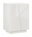 Storage Cabinet White High Modern Design Adjustable Shelves Anti-Tipping Straps