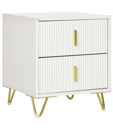 Nightstand with 2 Drawers, Side End Table for Living Room, Bedroom
