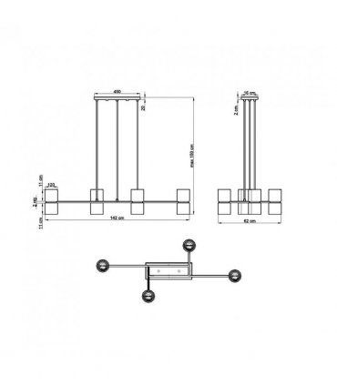 Pendant lamp Steel, aluminum Kukkia modern Design GU10/ES111