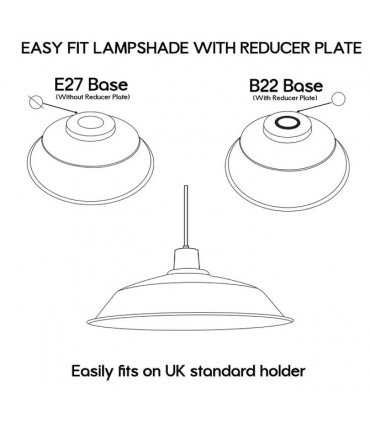 3 Pack Burgundy Retro Vintage Lampshade Easy Fit E27/B22 Base Pendant Metal 36cm Lamp Light Shades