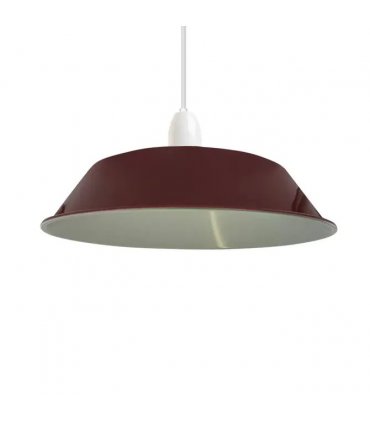 3 Pack Burgundy Retro Vintage Lampshade Easy Fit E27/B22 Base Pendant Metal 36cm Lamp Light Shades