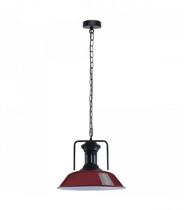 3 Pack Burgundy Retro Vintage Lampshade Easy Fit E27/B22 Base Pendant Metal 36cm Lamp Light Shades
