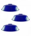 3 Pack Navy Blue Retro Vintage Lampshade Easy Fit E27/B22 Base Industrial Pendant