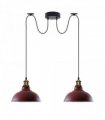 Ceiling Pendant Light Metal Burgundy 29cm Vintage 2 Way Industrial Style E27