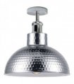 Semi flush Vintage Industrial Style Metal Chrome Ceiling Light - Metal Chrome