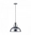 Ceiling Pendant Light Vintage Industrial Chrome Metal Shade Hanging Lamp