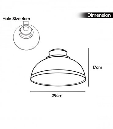 Metal Burgundy 29cm Vintage Curvy Lampshade for Living Room Dining Cafe Bar