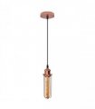 Pendant Light Kit Single Rose Gold Ceiling E27 Pendant Light with Wire Cage
