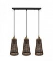 Ceiling Pendant Lamp 3 Head Natural Wicker Basket Style Retro Industrial Vinta