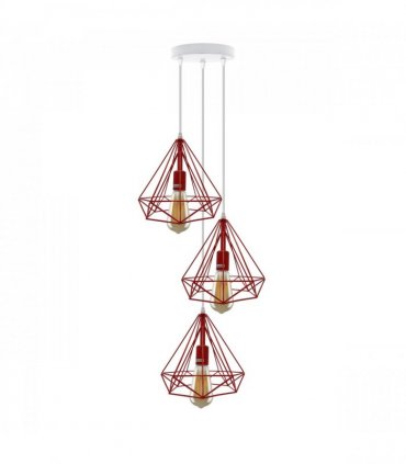 3 Head Round Base Vintage Industrial E27 Ceiling Hanging Light Cage Shade Loft Style Metal Ceiling Pendant Lamp
