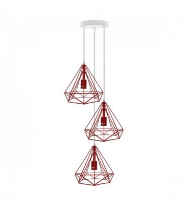 3 Head Round Base Vintage Industrial E27 Ceiling Hanging Light Cage Shade Loft Style Metal Ceiling Pendant Lamp