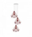 3 Head Round Base Vintage Industrial E27 Ceiling Hanging Light Cage Shade Loft Style Metal Ceiling Pendant Lamp