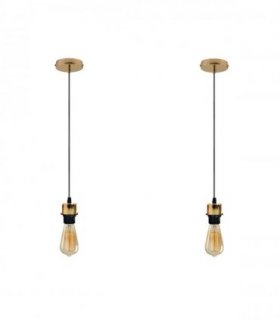 Pendant Light Holder French Gold 2 Pack Industrial Lampshade Fitting